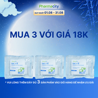 Gạc tiệt trùng Pharmacity (10 miếng/gói)