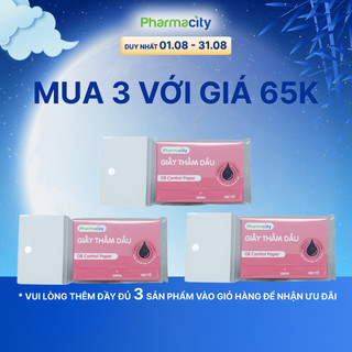Giấy thấm dầu cơ bản Pharmacity (100 tờ/gói)