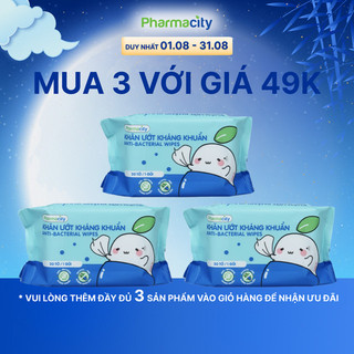 Khăn ướt  Pharmacity (30 tờ/gói)