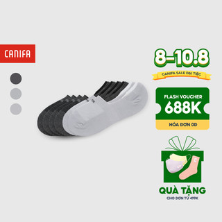 Combo 3 đôi tất nam canifa cổ thấp chất liệu cotton 8ax24a009