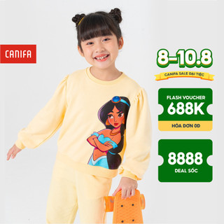 Áo nỉ bé gái canifa có hình in 1tw22w051