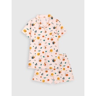 Bộ đồ bé gái mặc nhà chất liệu cotton họa tiết dễ thương CANIFA-1LS21S015