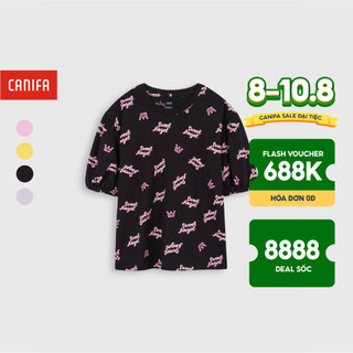 Áo phông bé gái chất liệu Cotton USA tay phồng CANIFA - 1TS21S012