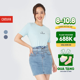 Chân váy nữ CANIFA kèm đai dáng ôm chất jeans hai màu bò thời trang - 6KS21S009