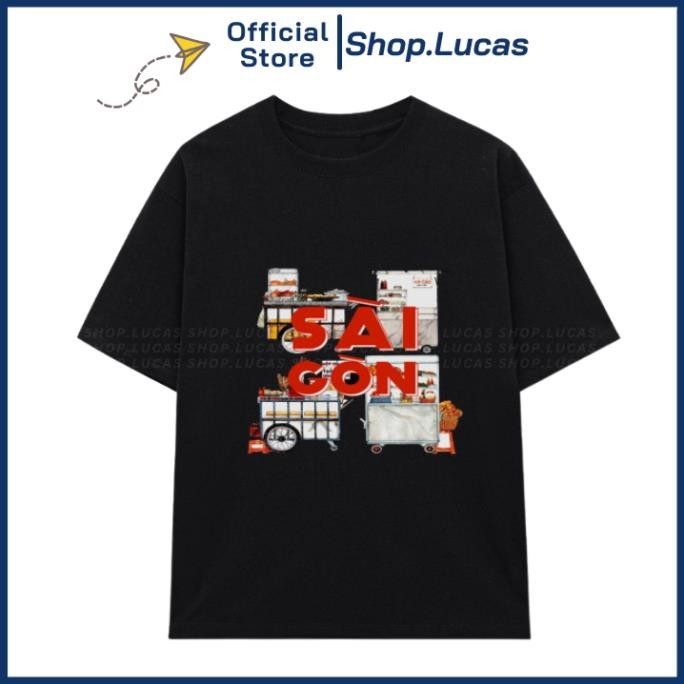 Áo Thun In Chữ Sài Gòn Du Lịch Việt Nam Unisex Nam Nữ, CHẤT COTTON THẤM HÚT MỒ HÔI UT