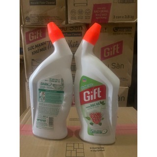 Chai Gift tẩy rửa toilet siêu sạch bạc hà 600ml