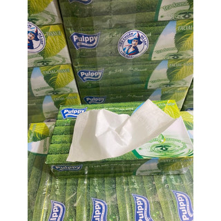 Giấy lụa hộp Pulppy trà xanh 100 tờ 2 lớp