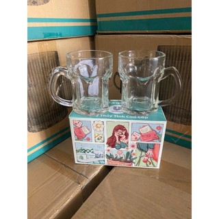 Set 2 ly thủy tinh uống bia univer có quai