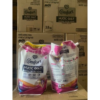 Nước giặt dưỡng vải Comfort 3.8kg hương Thanh Lịch Hàng New