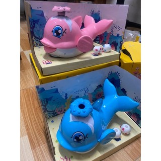 Đồ chơi cá heo thổi bóng dùng pin quà tặng sữa vitadaily