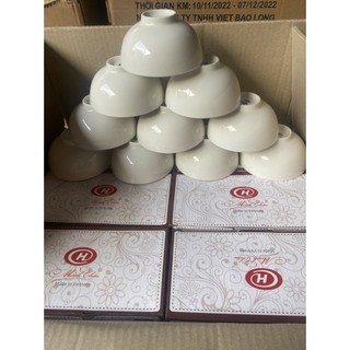 Bộ 10 Chén Cơm Sứ Cao Cấp Minh Châu