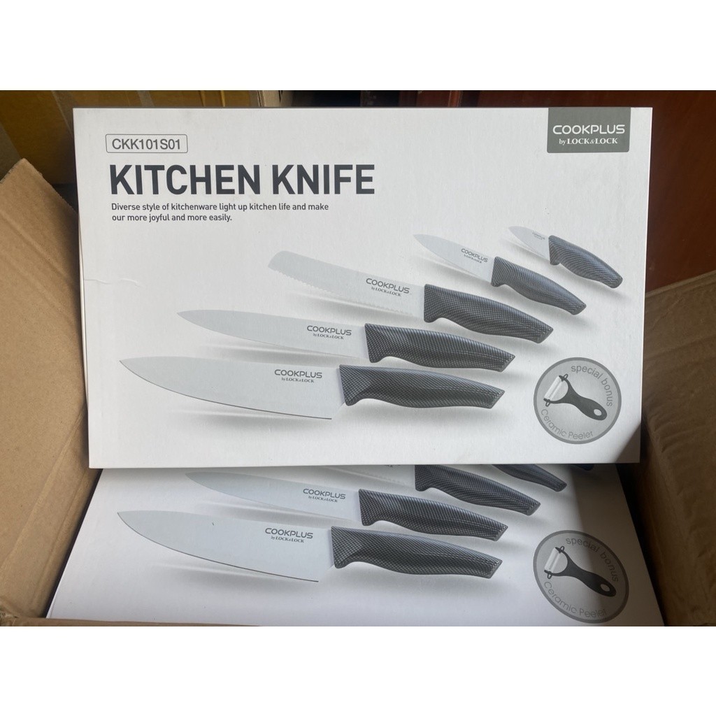 Bộ dao nhà bếp 5 món Lock&Lock COOKPLUS CKK101S5BLK