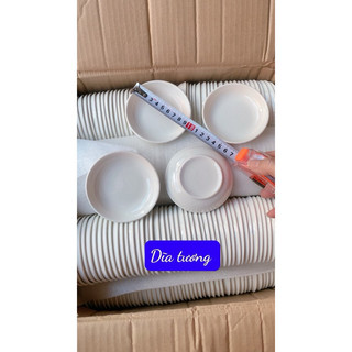 Dĩa tương nhỏ sứ trắng 9.8cm*2cm