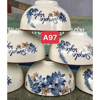 Bộ 10 Chén gốm sứ hoa văn Nhiều Mẫu