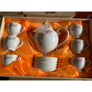 Bộ ấm chén pha trà Ceramics Hàn Quốc 6 ly