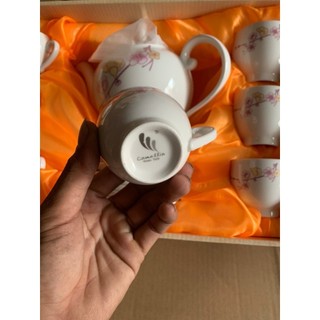 Bộ ấm chén pha trà Ceramics Hàn Quốc 6 ly