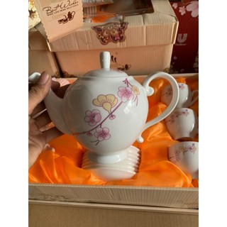 Bộ ấm chén pha trà Ceramics Hàn Quốc 6 ly