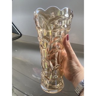 BÌNH CẮM HOA THUỶ TINH CAO CẤP 25CM ( VÀNG  )
