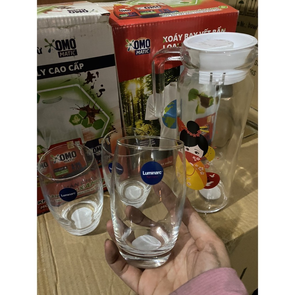 Bộ Bình Ly Thủy Tinh 4 Món