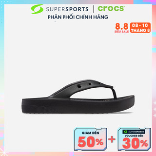 Dép xỏ ngón nữ crocs classic platform - 207714-001