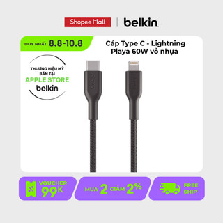 Cáp sạc nhanh Lightning to USB-C Belkin Playa vỏ dù, 1m & 2m PM1004