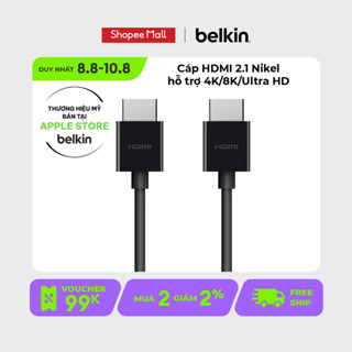 Cáp HDMI 2.1 Belkin Ultra HD 8K tương thích với Dolby Vision™  dài 2 mét AV10175