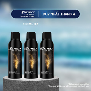 Combo xịt khử mùi x-men for boss legend 150ml + dầu gội nước hoa intense 150g