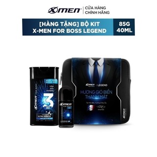 Bộ travel kit túi hộp đen + lăn khử mùi x-men for boss legend 40ml + tắm gội 3in1 x-men for boss l