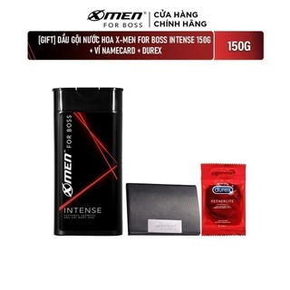 [Hàng tặng không bán] Dầu gội nước hoa X-Men for Boss Intense 150g + Ví namecard + Durex