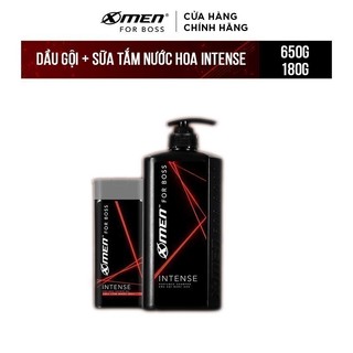 Dầu gội nước hoa x-men for boss intense 650g + sữa tắm nước hoa x-men for boss intense 180g