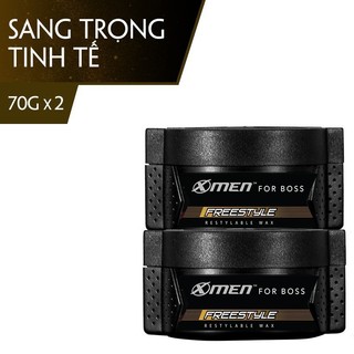 Combo 2 Sáp vuốt tóc X-Men For Boss Wax FREESTYLE 70g - Vuốt nhẹ tự nhiên