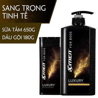 Combo Sữa tắm nước hoa 650g+Dầu gội nước hoa X-Men for Boss Luxury 180g