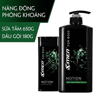 Combo Sữa tắm nước hoa 650g+Dầu gội nước hoa X-Men for Boss Motion 180g