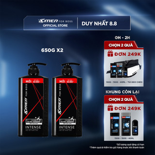 Combo 2 Dầu Gội Xmen for boss Hương Trầm Nội Lực Intense 650g/chai