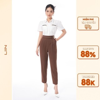 Qd3739 - quần baggy nâu đất liin clothing