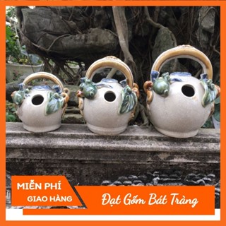  Bình vôi đồ thờ phong thủy - ông bình vôi đồ thờ cúng phong thủy đựng vôi men rạn gốm sứ Bát Tràng 
