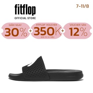 Dép quai ngang nữ fitflop iqushion - black - ii hf6-001