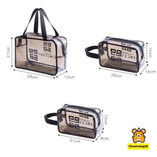 Set 3 túi du lịch nhựa trong suốt