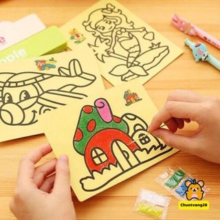 Set 10 tranh cát cho bé kích thước 16x12cm