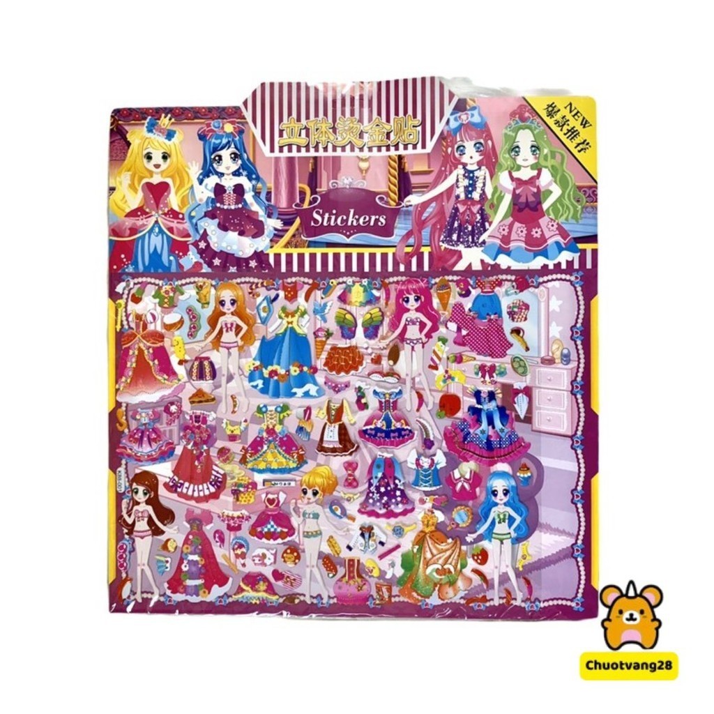Sticker miếng dán thay váy công chúa