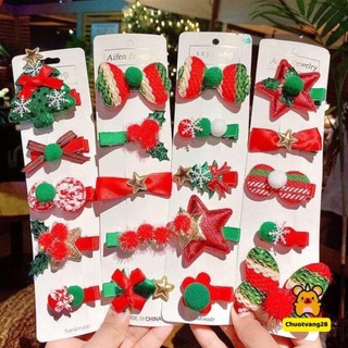 Set 5 kẹp tóc noel cho bé