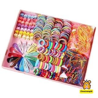 Set kẹp chun buộc tóc 780 chi tiết nhiều màu sắc cho bé gái