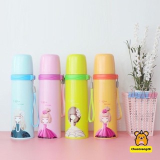 Bình giữ nhiệt hình cô gái dễ thương 500ml