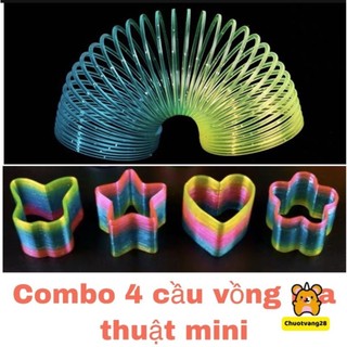 COMBO 4 ĐỒ CHƠI LÒ XO CẦU VỒNG MA THUẬT MINI