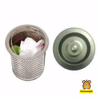 Giỏ lọc rác inox bồn rửa bát có nắp
