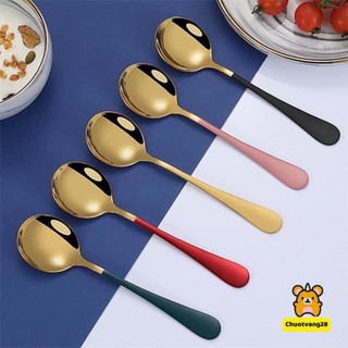Thìa muỗng mạ vàng sang trọng inox không rỉ