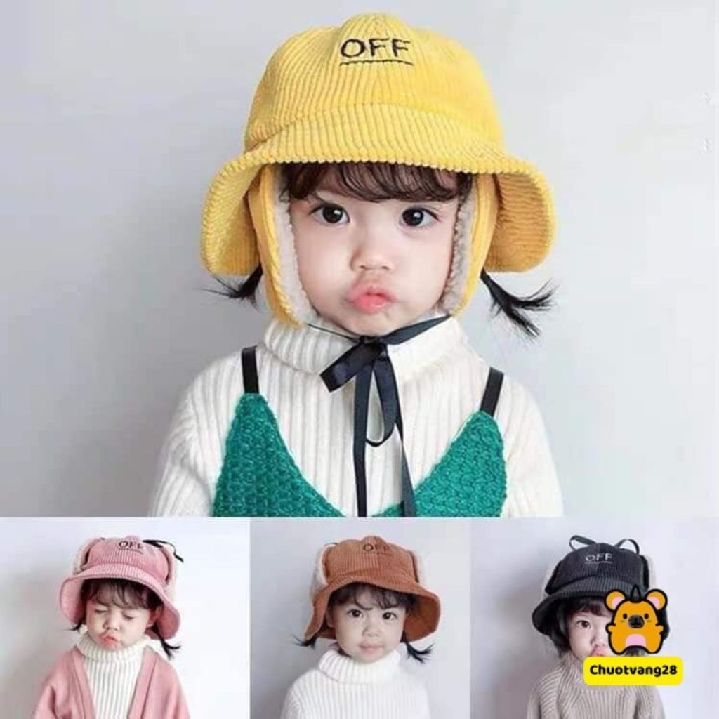 Mũ OFF 2in1 cho bé kèm bịt tai