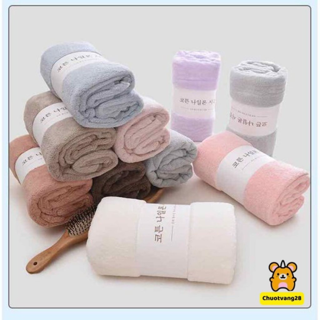 Khăn tắm lông cừu Hàn Quốc thấm hút tốt 70*140cm
