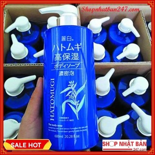 Sữa tắm Hatomugi dưỡng ẩm trắng da 600ml Nhật Bản
