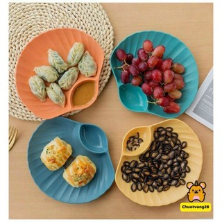 Set Đĩa Đựng Thức Ăn Để Bàn Hình Sò - Set 4 Dĩa Nhựa Dercor
